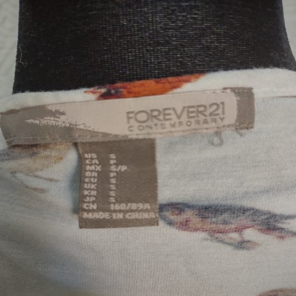 Bird All Over Patterned Long Sleeve Shirt - Picture 5 of 8